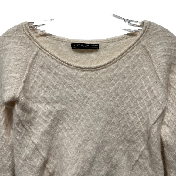 Peruvian Connection Beige Sweater Size Small - Picture 5 of 11